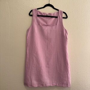 Abercrombie & Fitch Linen Collection Purple Linen Shift Dress Size L